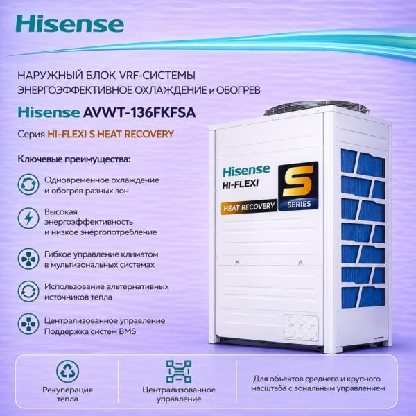 Hisense AVWT-136FKFSA — VRF-система S HEAT RECOVERY с рекуперацией тепла
