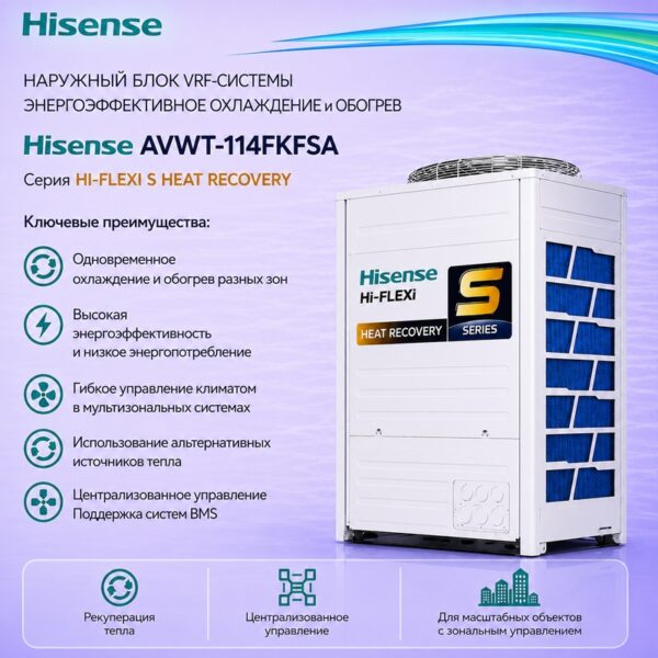 Hisense AVWT-114FKFSA — VRF-система S HEAT RECOVERY с рекуперацией тепла